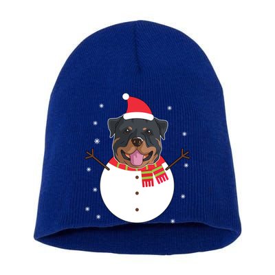 Rottweiler Gift Funny Snow Christmas Top Short Acrylic Beanie