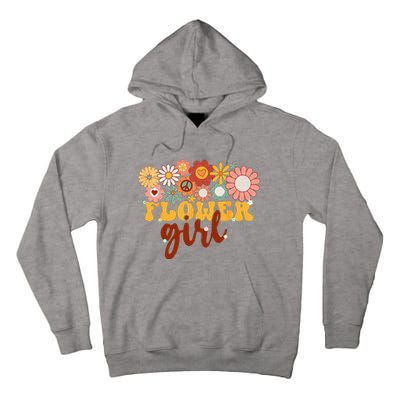 Retro Groovy Flower Girl A Bridesmaid Proposal Women Girl Tall Hoodie