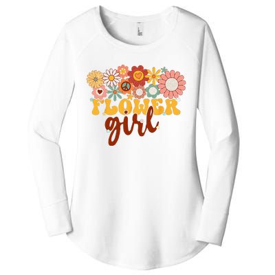 Retro Groovy Flower Girl A Bridesmaid Proposal Women Girl Women's Perfect Tri Tunic Long Sleeve Shirt