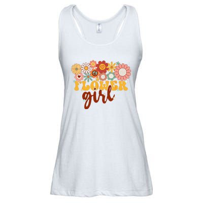 Retro Groovy Flower Girl A Bridesmaid Proposal Women Girl Ladies Essential Flowy Tank