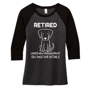 Retirement Gifts For Women 2024 Retired Pet Women's Tri-Blend 3/4-Sleeve Raglan Shirt