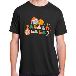 Retro Groovy Fa La La Christmas Cute Santa Hat Xmas Lights Adult ChromaSoft Performance T-Shirt