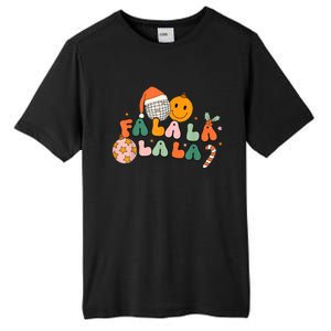 Retro Groovy Fa La La Christmas Cute Santa Hat Xmas Lights Tall Fusion ChromaSoft Performance T-Shirt