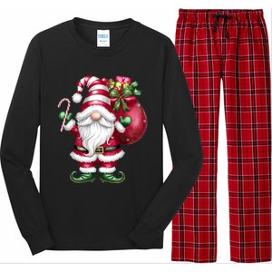 Retro Gnome Family Christmas Winter Holidays Santa Gnome Meaningful Gift Long Sleeve Pajama Set