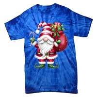 Retro Gnome Family Christmas Winter Holidays Santa Gnome Meaningful Gift Tie-Dye T-Shirt