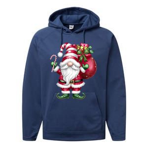 Retro Gnome Family Christmas Winter Holidays Santa Gnome Meaningful Gift Performance Fleece Hoodie