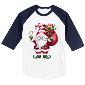 Retro Gnome Family Christmas Winter Holidays Santa Gnome Meaningful Gift Baseball Sleeve Shirt