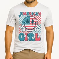 Retro Groovy Fourth 4th Of July Smile American Girl Performance Shirt