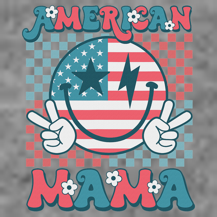 Retro Groovy Fourth 4th Of July Smile For Mom American Mama Tall Sweatshirt