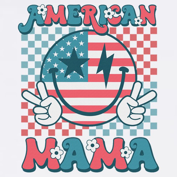Retro Groovy Fourth 4th Of July Smile For Mom American Mama Bucket Hat