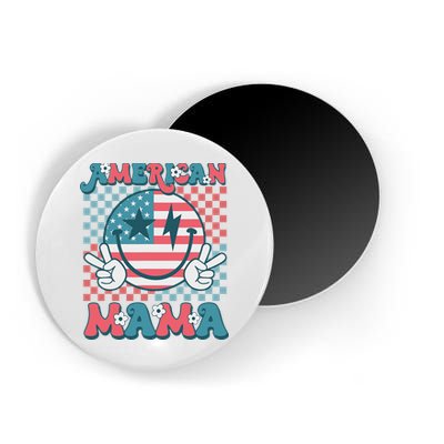 Retro Groovy Fourth 4th Of July Smile For Mom American Mama Magnet