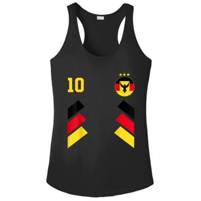 Retro10 German Football Germany Soccer Germany Flag Ladies PosiCharge Competitor Racerback Tank