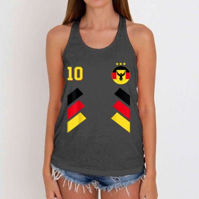 Retro10 German Football Germany Soccer Germany Flag Women's Knotted Racerback Tank