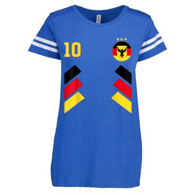 Retro10 German Football Germany Soccer Germany Flag Enza Ladies Jersey Football T-Shirt