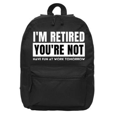 Retirement Gift For Retired Retirement Gift Funny Retirement 16 in Basic Backpack