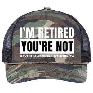 Retirement Gift For Retired Retirement Gift Funny Retirement Retro Rope Trucker Hat Cap