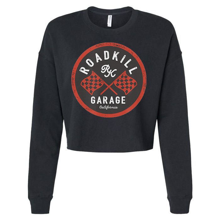 Roadkill Garage Flags Cropped Pullover Crew