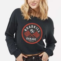Roadkill Garage Flags Cropped Pullover Crew