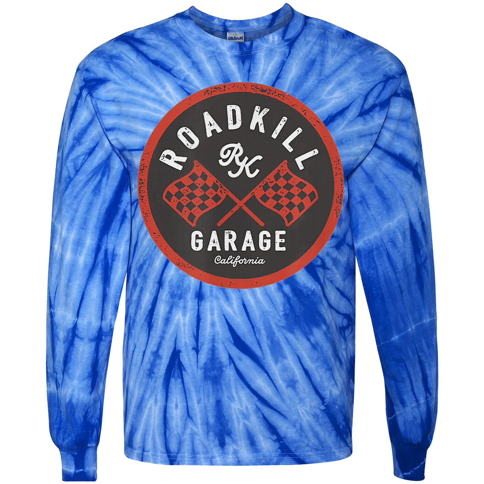 Roadkill Garage Flags Tie-Dye Long Sleeve Shirt