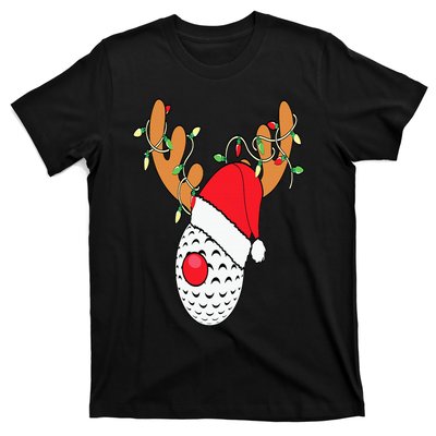 Reindeer Golf Funny Christmas Gifts Golf Clubs T-Shirt