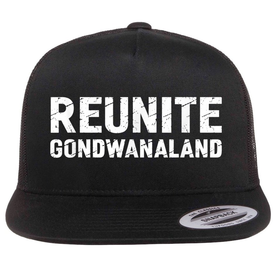 Reunite Gondwanaland Funny Geology Geologist Science Flat Bill Trucker Hat