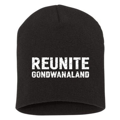 Reunite Gondwanaland Funny Geology Geologist Science Short Acrylic Beanie