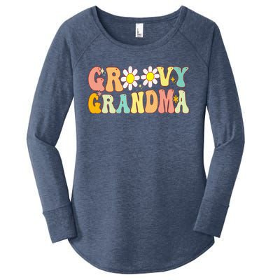 Retro Groovy Grandma Birthday Matching Family Mother's Day Women's Perfect Tri Tunic Long Sleeve Shirt