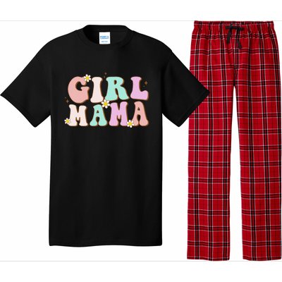 Retro Groovy Girl Mama Funny MotherS Day For Mom Of Girl Pajama Set