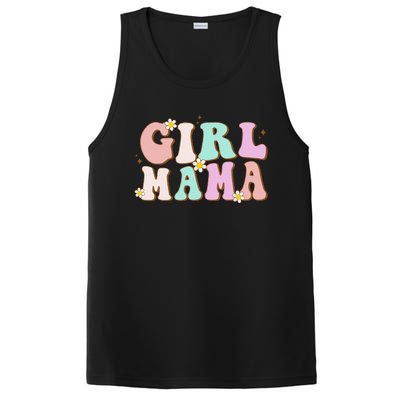 Retro Groovy Girl Mama Funny MotherS Day For Mom Of Girl PosiCharge Competitor Tank