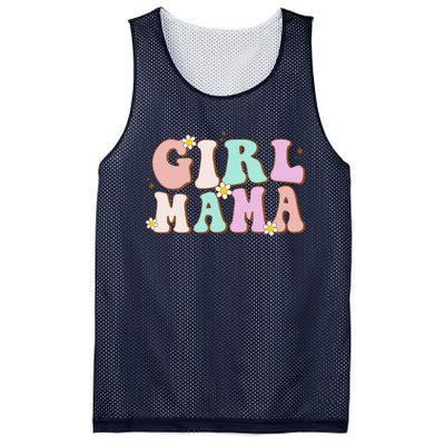 Retro Groovy Girl Mama Funny MotherS Day For Mom Of Girl Mesh Reversible Basketball Jersey Tank