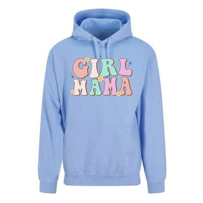 Retro Groovy Girl Mama Funny MotherS Day For Mom Of Girl Unisex Surf Hoodie