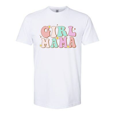 Retro Groovy Girl Mama Funny MotherS Day For Mom Of Girl Softstyle CVC T-Shirt