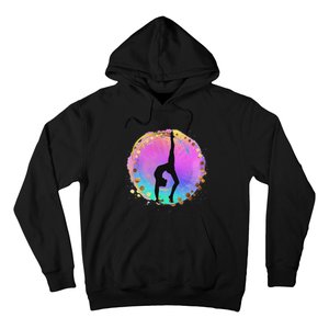 Rainbow Gymnastics Girl Women Gymnasts Handstand Athlete Hoodie