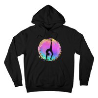 Rainbow Gymnastics Girl Women Gymnasts Handstand Athlete Hoodie