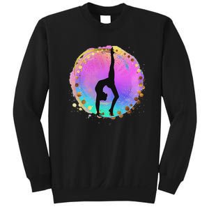 Rainbow Gymnastics Girl Women Gymnasts Handstand Athlete Sweatshirt