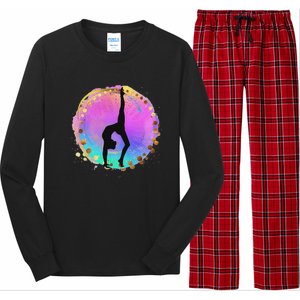 Rainbow Gymnastics Girl Women Gymnasts Handstand Athlete Long Sleeve Pajama Set