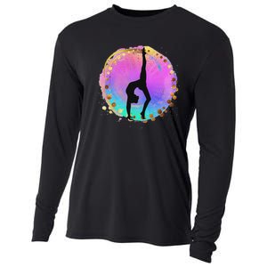 Rainbow Gymnastics Girl Women Gymnasts Handstand Athlete Cooling Performance Long Sleeve Crew