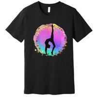 Rainbow Gymnastics Girl Women Gymnasts Handstand Athlete Premium T-Shirt