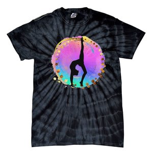 Rainbow Gymnastics Girl Women Gymnasts Handstand Athlete Tie-Dye T-Shirt