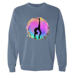 Rainbow Gymnastics Girl Women Gymnasts Handstand Athlete Garment-Dyed Sweatshirt