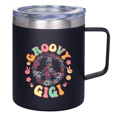 Retro Groovy Gigi And Vintage Family Retro Gigi Birthday 12oz Stainless Steel Coffee Mug