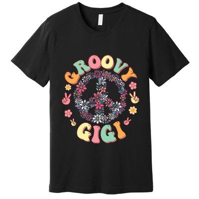 Retro Groovy Gigi And Vintage Family Retro Gigi Birthday Premium T-Shirt