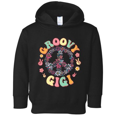 Retro Groovy Gigi And Vintage Family Retro Gigi Birthday Toddler Hoodie