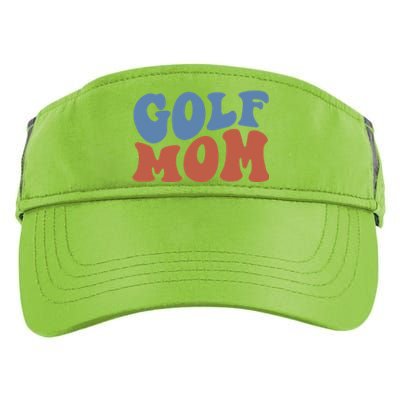 Retro Groovy Golf Mom Mothers Day 70s Boho Wavy Funny Gift Adult Drive Performance Visor