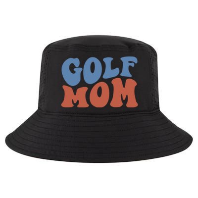 Retro Groovy Golf Mom Mothers Day 70s Boho Wavy Funny Gift Cool Comfort Performance Bucket Hat