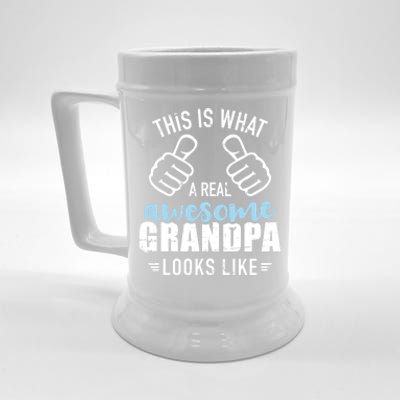 Real Great Grandpa Looks Like Gift Beer Stein