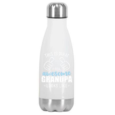 Real Great Grandpa Looks Like Gift Stainless Steel Insulated Water Bottle