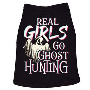 Real Girl Go Ghost Hunting Paranormal Halloween Activity Doggie Tank