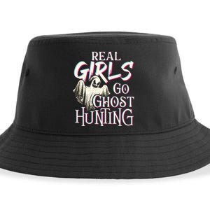 Real Girl Go Ghost Hunting Paranormal Halloween Activity Sustainable Bucket Hat