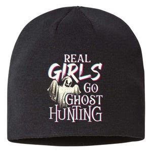 Real Girl Go Ghost Hunting Paranormal Halloween Activity Sustainable Beanie